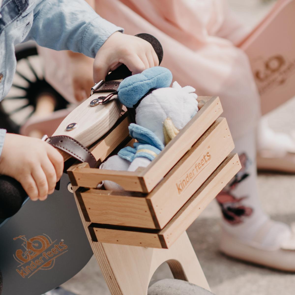 Kinderfeets Wicker Rattan Bike Crate
