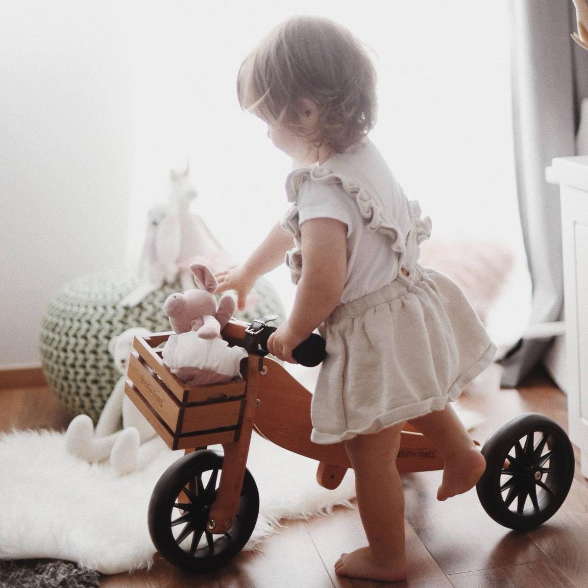Kinderfeets Wicker Rattan Bike Crate