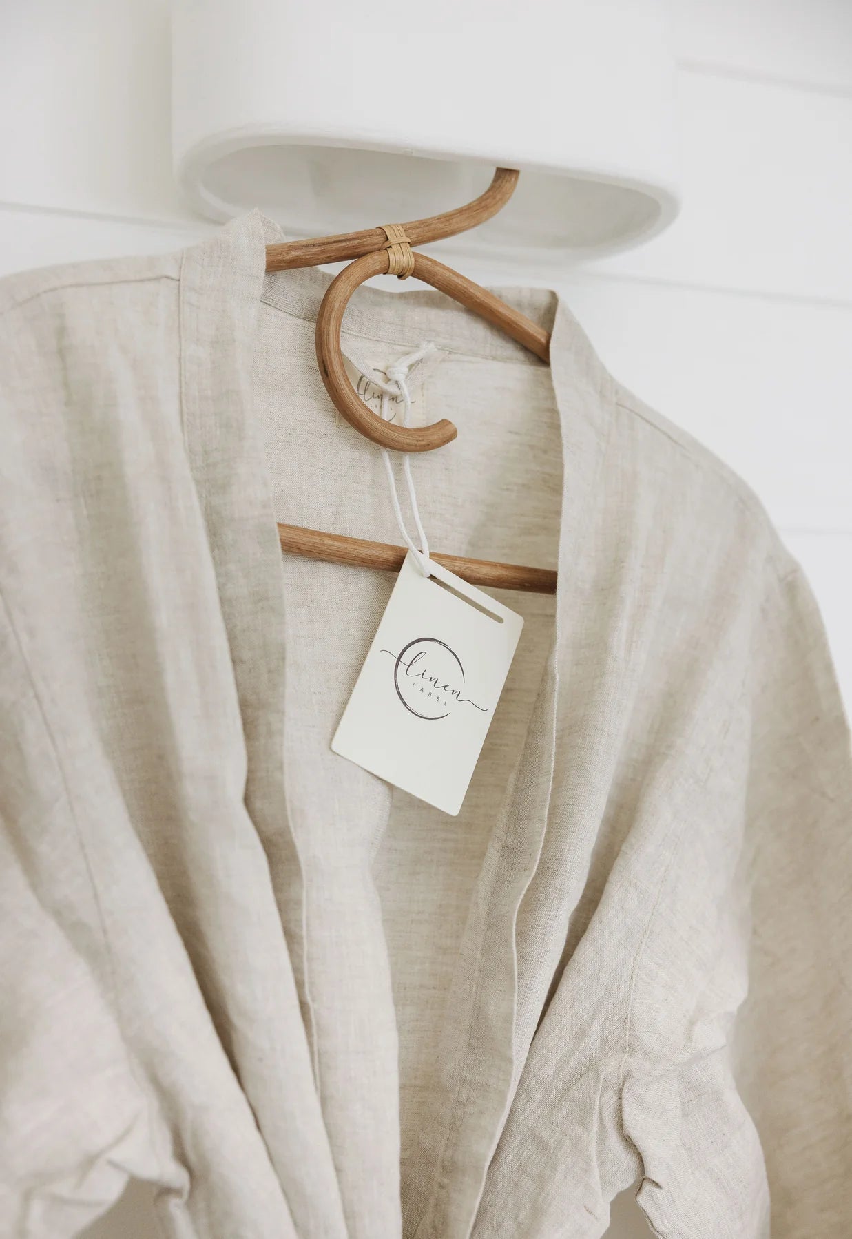 French Linen Robe - Oat
