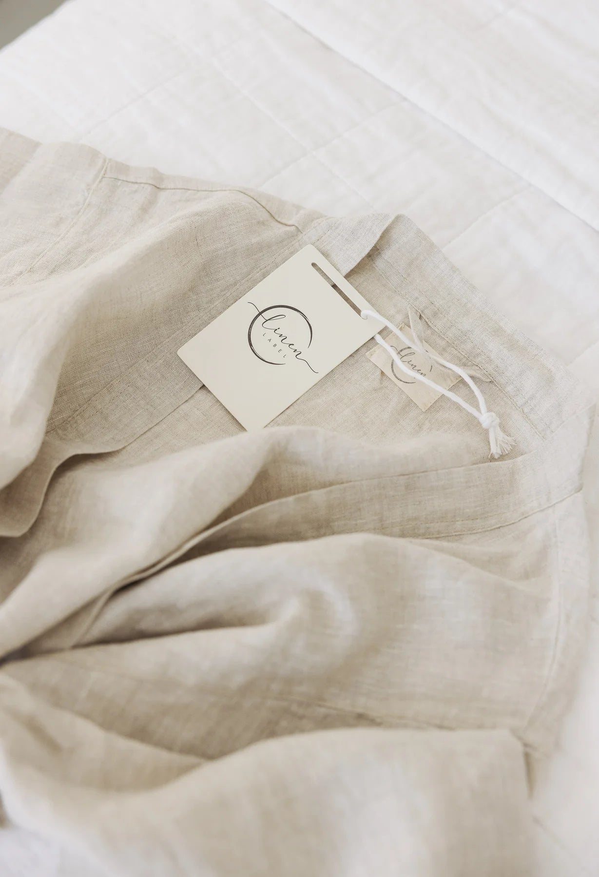 French Linen Robe - Oat