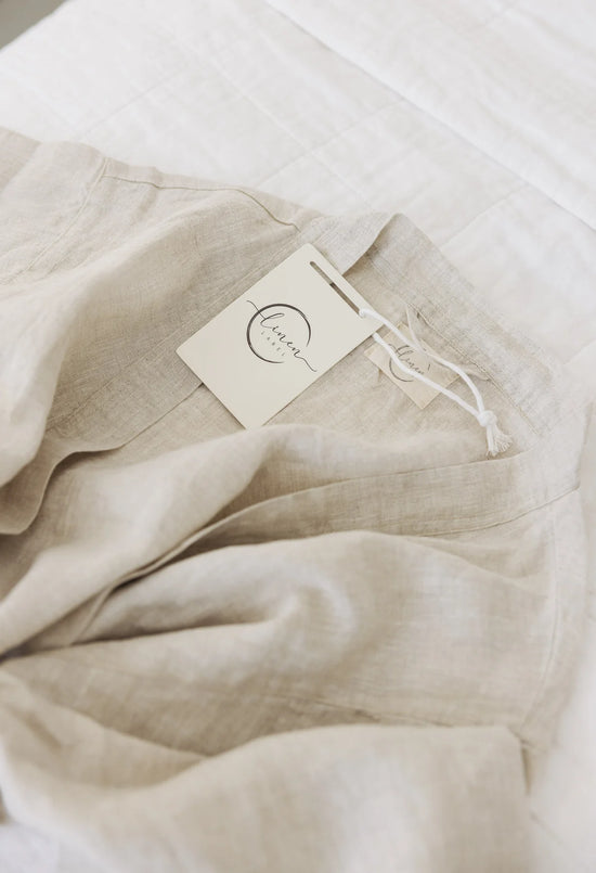 French Linen Robe - Oat