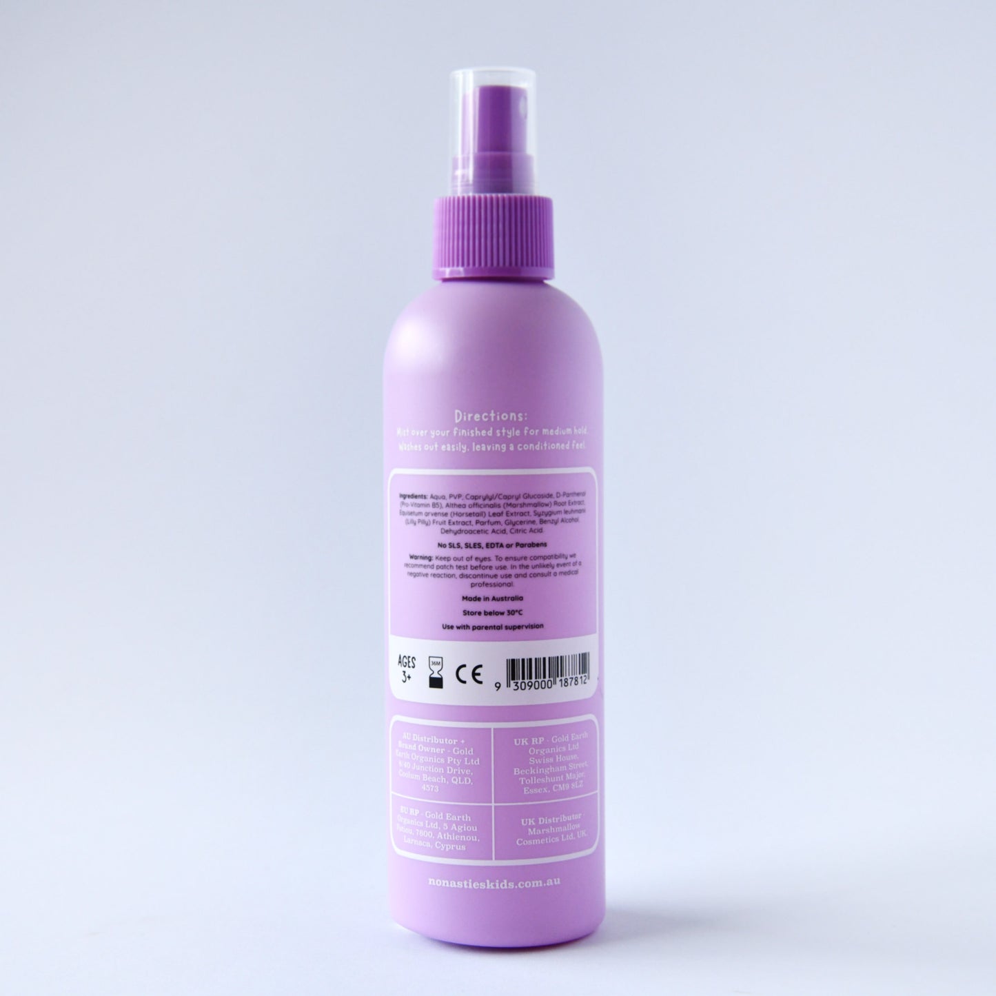 Natural Alcohol Free Hair Spray - Lavender and Fresh Lime