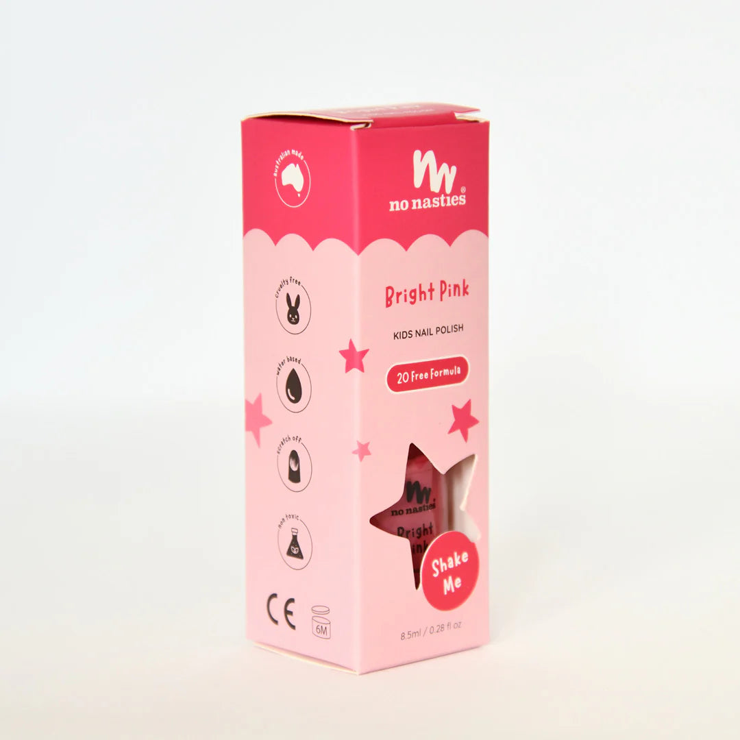 Water Based Nail Polish, Scratch Off - Bright Pink