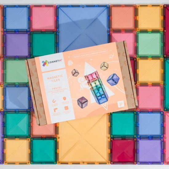 Magnetic Tiles - 40 pc Pastel Square Pack