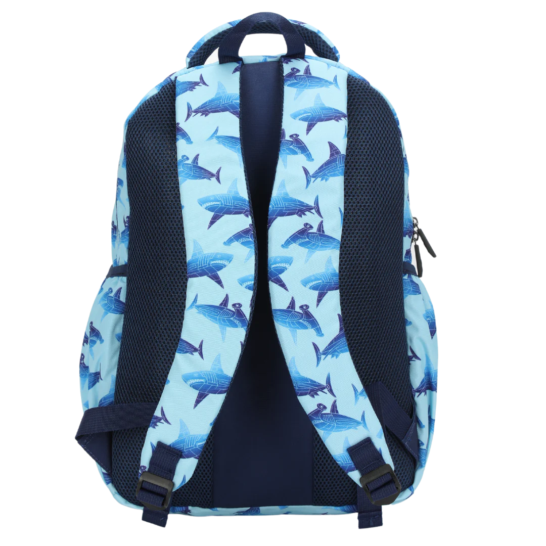Large School Backpack - Robot Shark