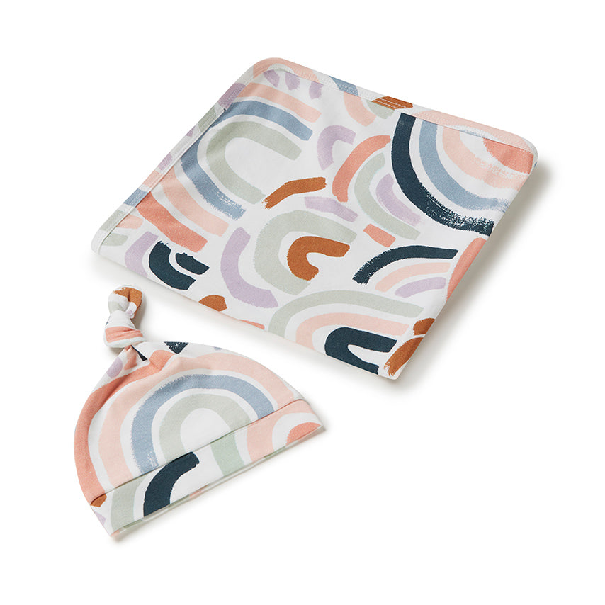 Baby Jersey Wrap Set - Rainbow