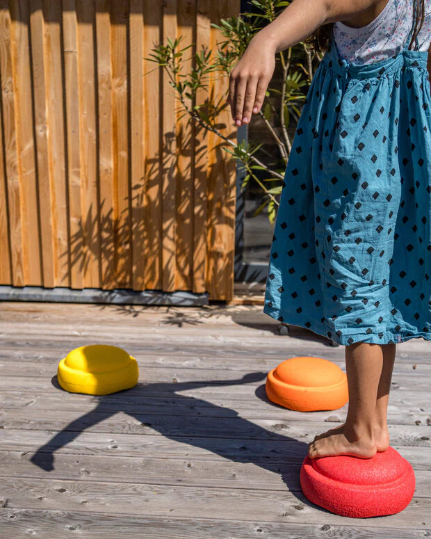 Stapelstein Balance Stepping Stones - Original size, Set of 3, Warm Classic