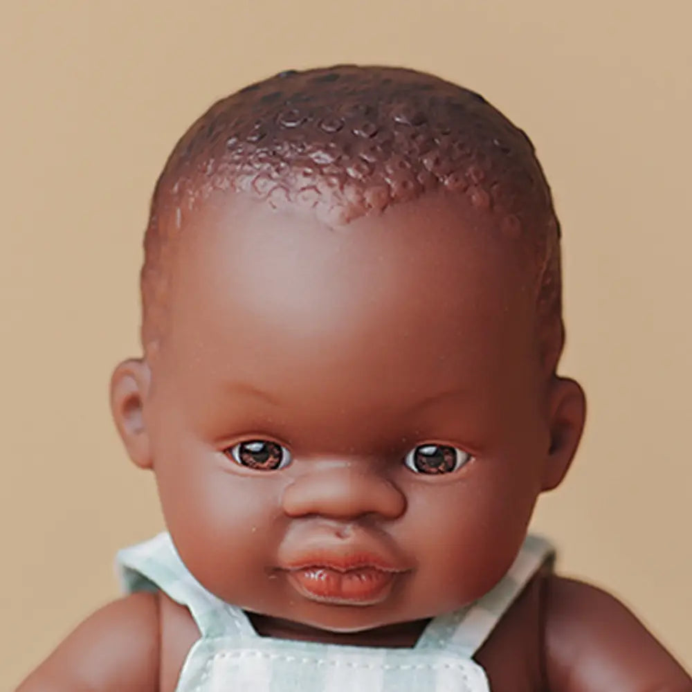 Miniland Doll 21cm African - Boy - Clothed - My Friends & Me