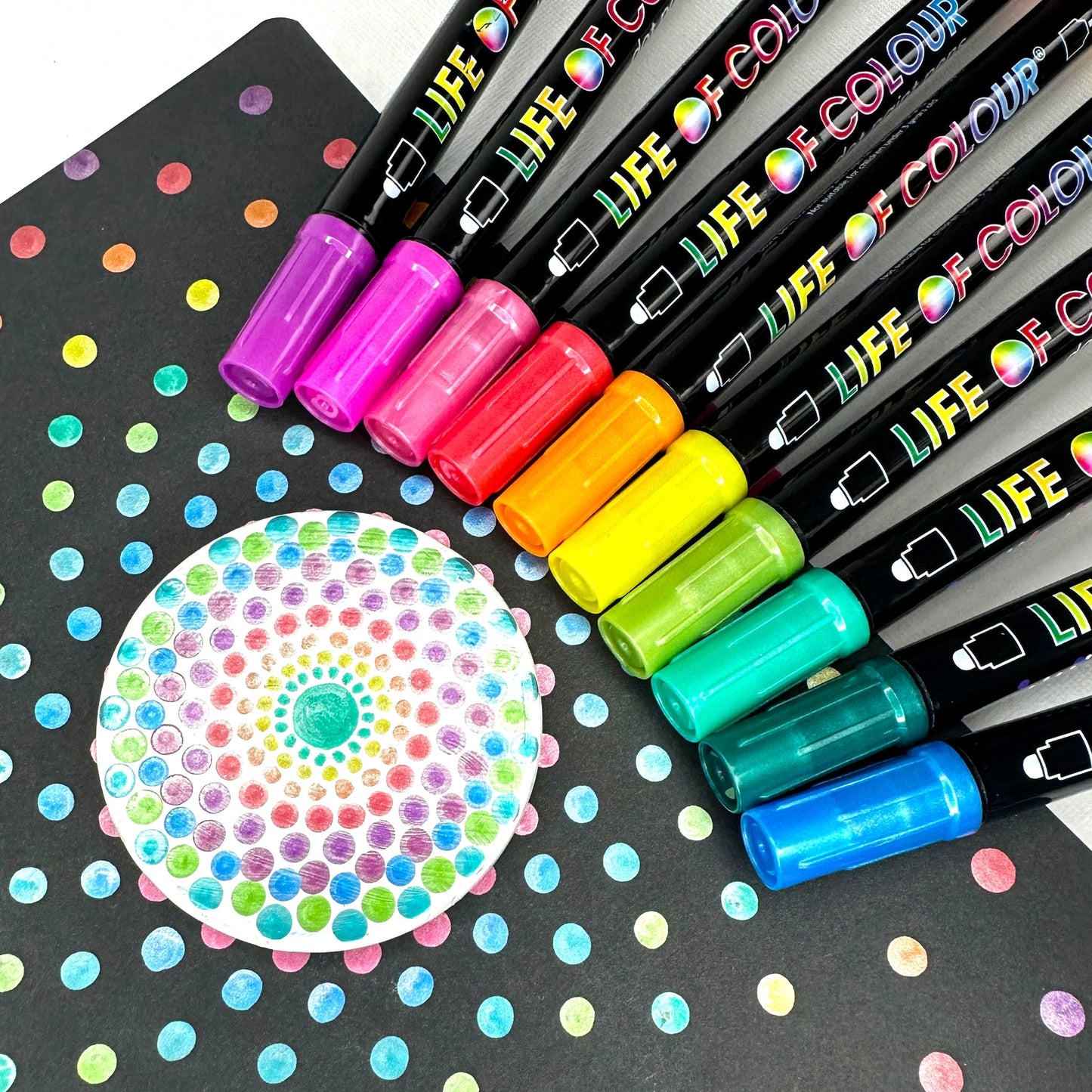 Dot Markers Acrylic Paint Pens - Set of 12 - Metallic