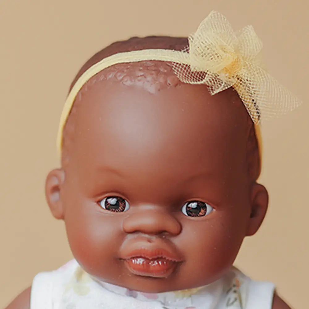 Miniland Doll 21cm African - Girl - Clothed - My Friends & Me