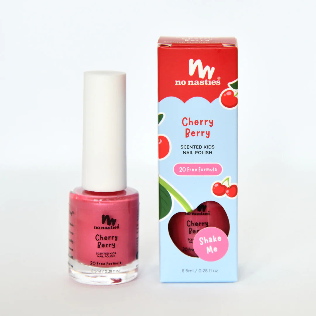 Scented Water Based Nail Polish - Cherry Berry - Bright Pink