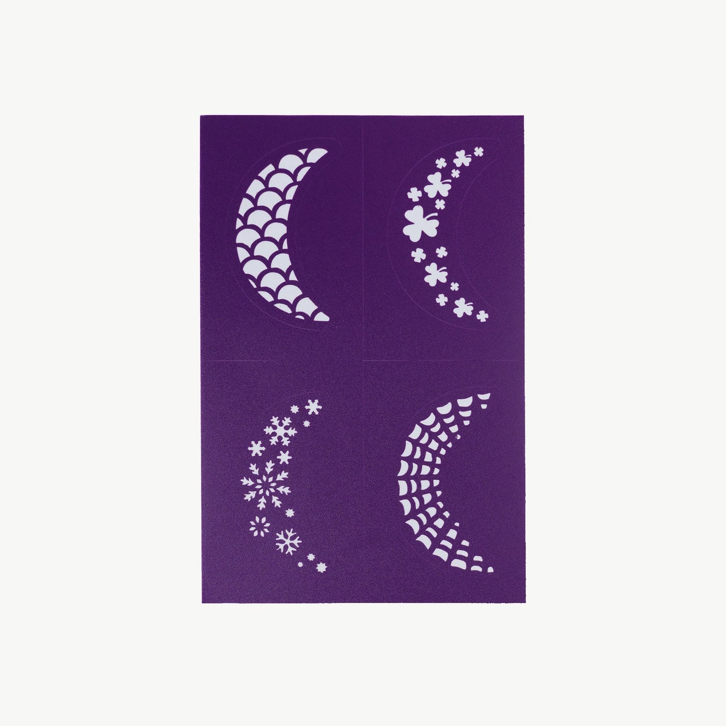 Reusable Adhesive Face Paint & Makeup Stencils - Purple