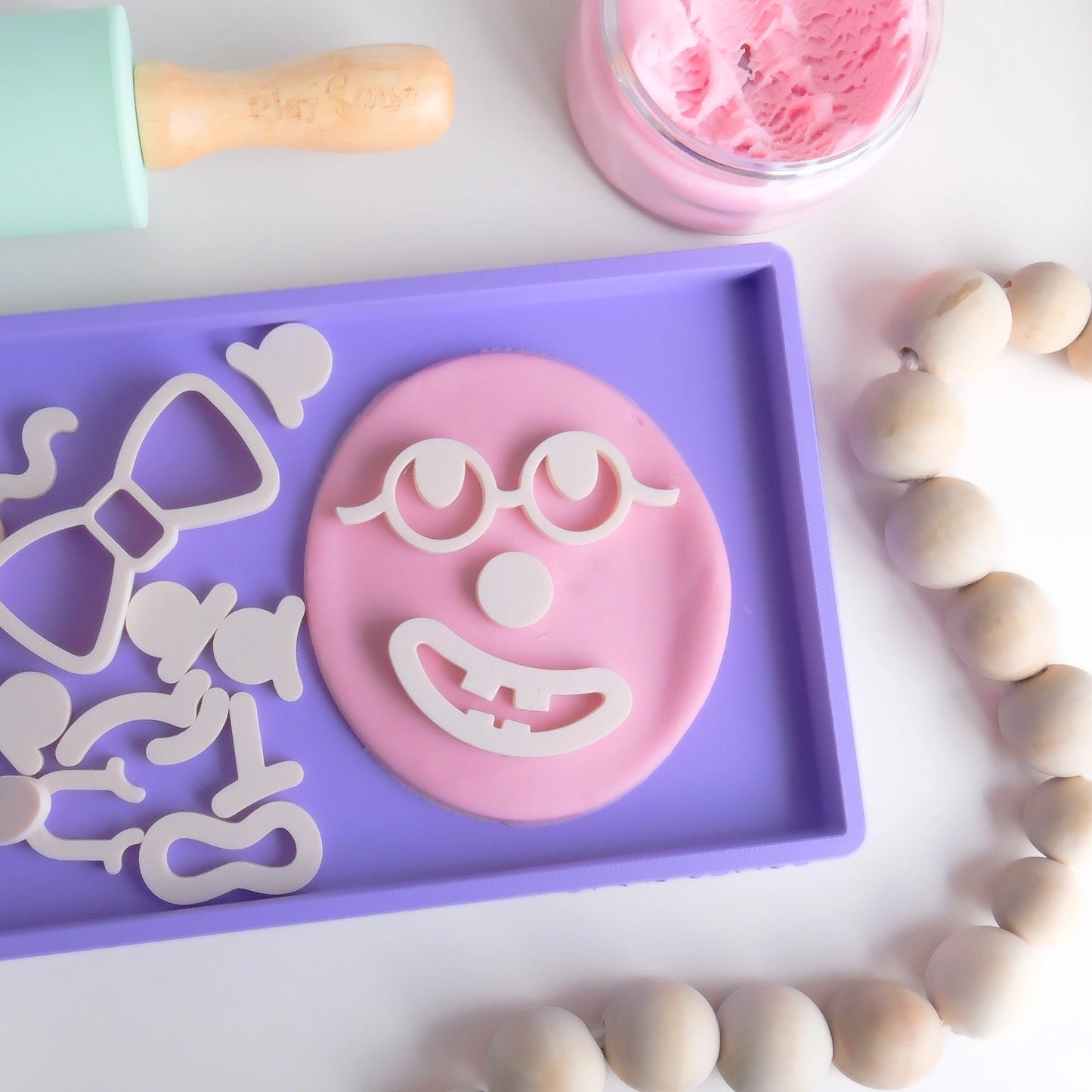 PRE ORDER - Eco Funny Faces - Beige