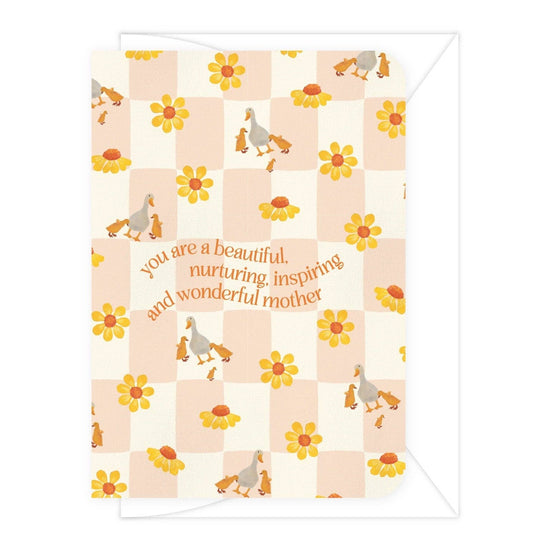 'Beautiful, Nurturing' Mother Duck Greeting Card