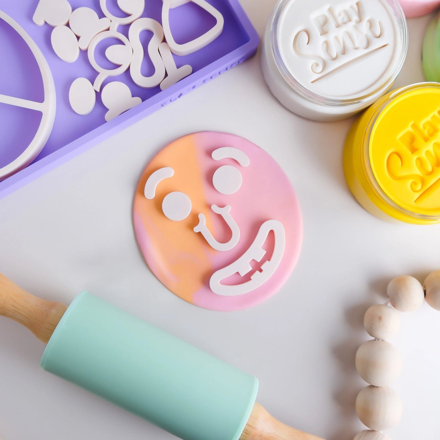 PRE ORDER - Eco Funny Faces - Beige