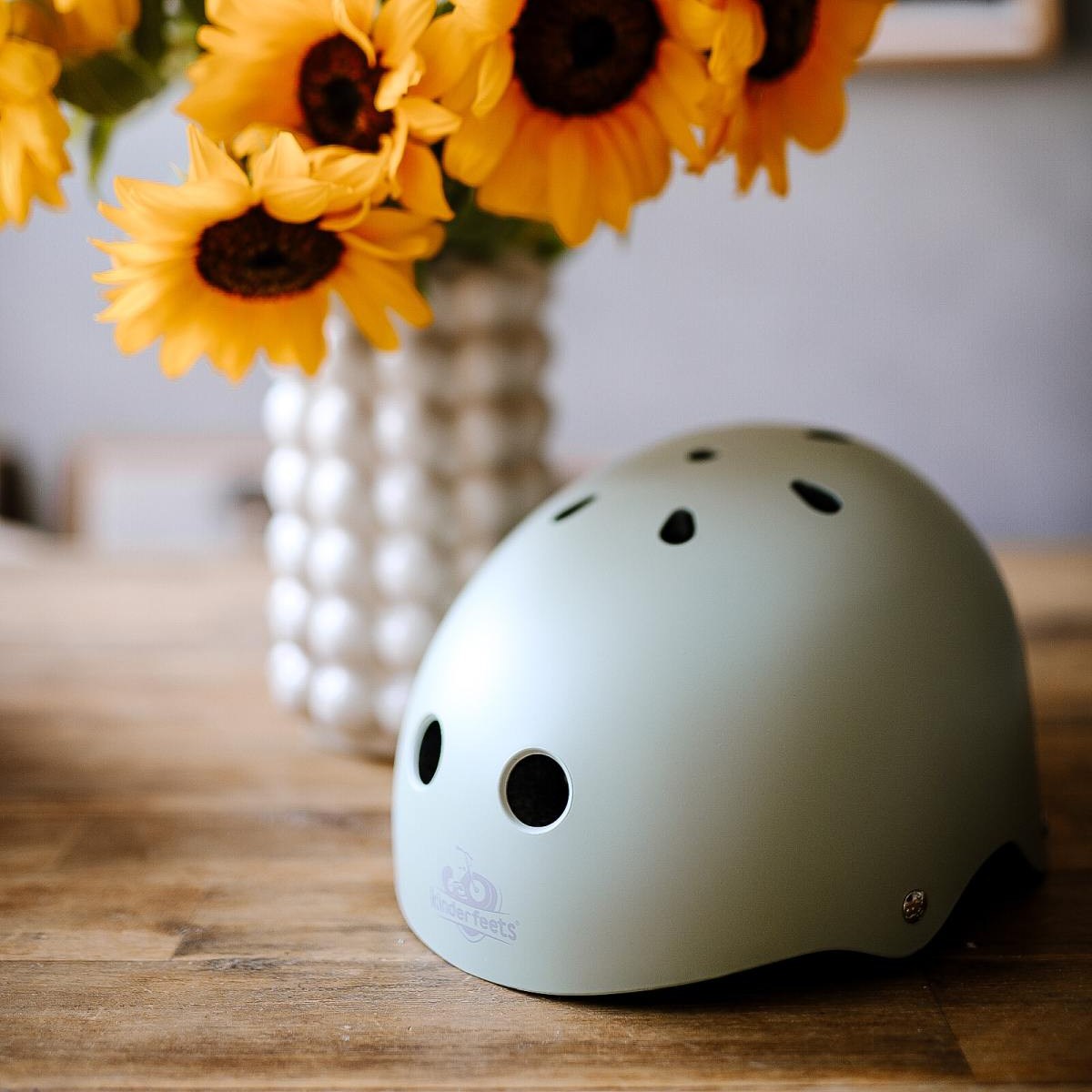 Kinderfeets Toddler Bike Helmet Matte - Silver Sage