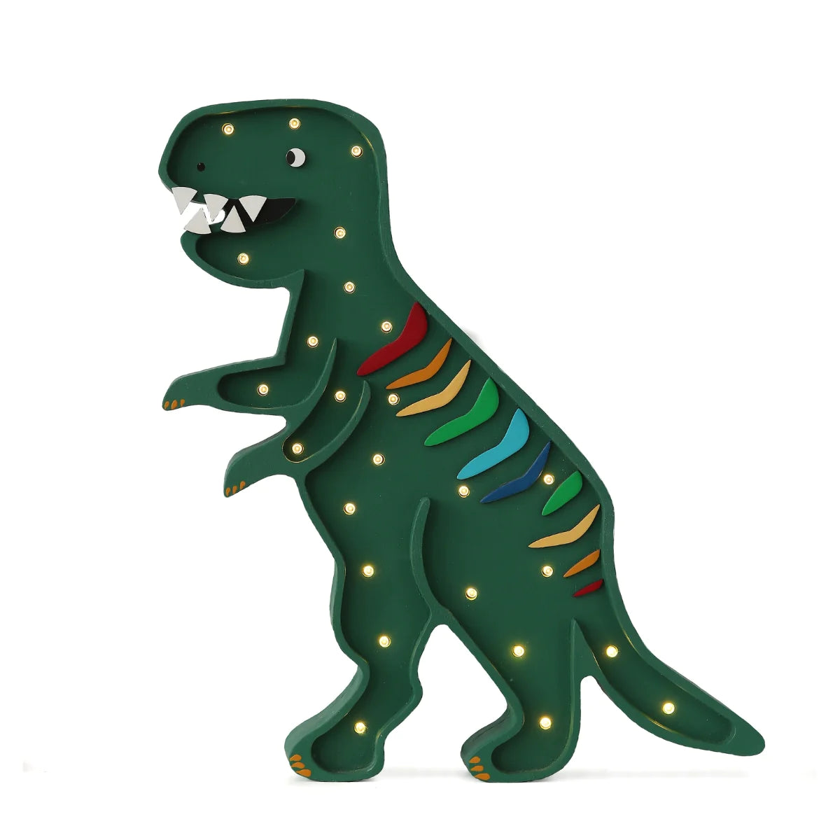 Little Lights Lamp - T-Rex Dino - Rainbow Green