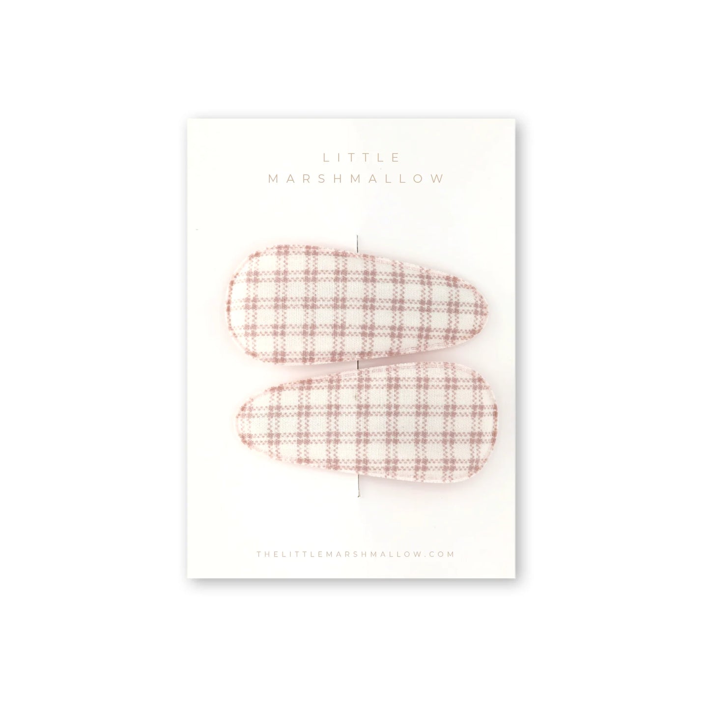 Hair Clips - Muted Rose Plaid