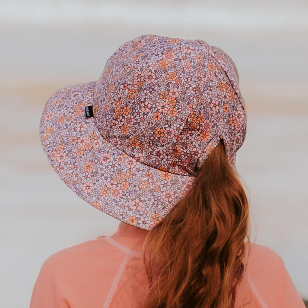 Swim Hat - Ponytail Bucket - Valencia