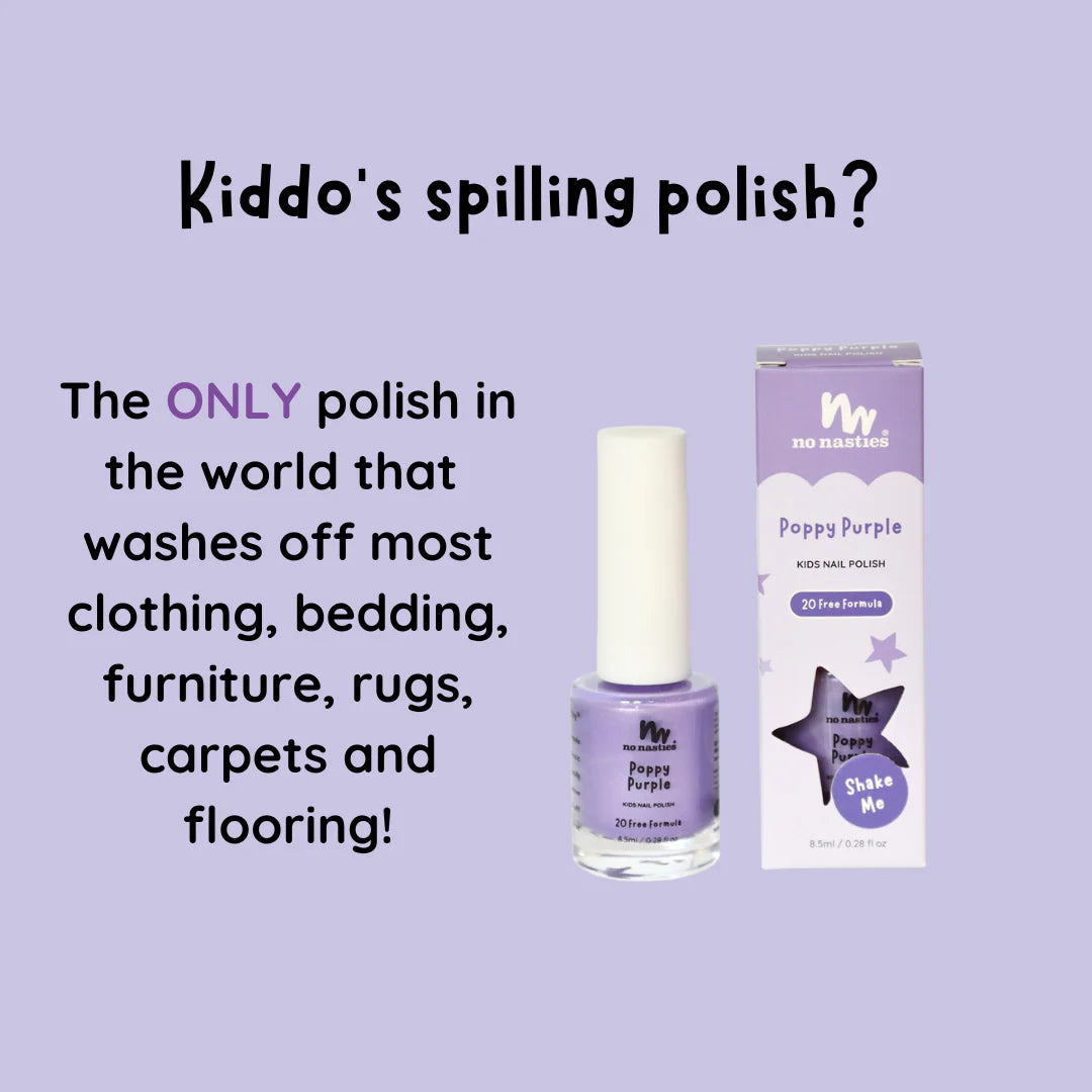 Water Based Nail Polish, Scratch Off - Purple