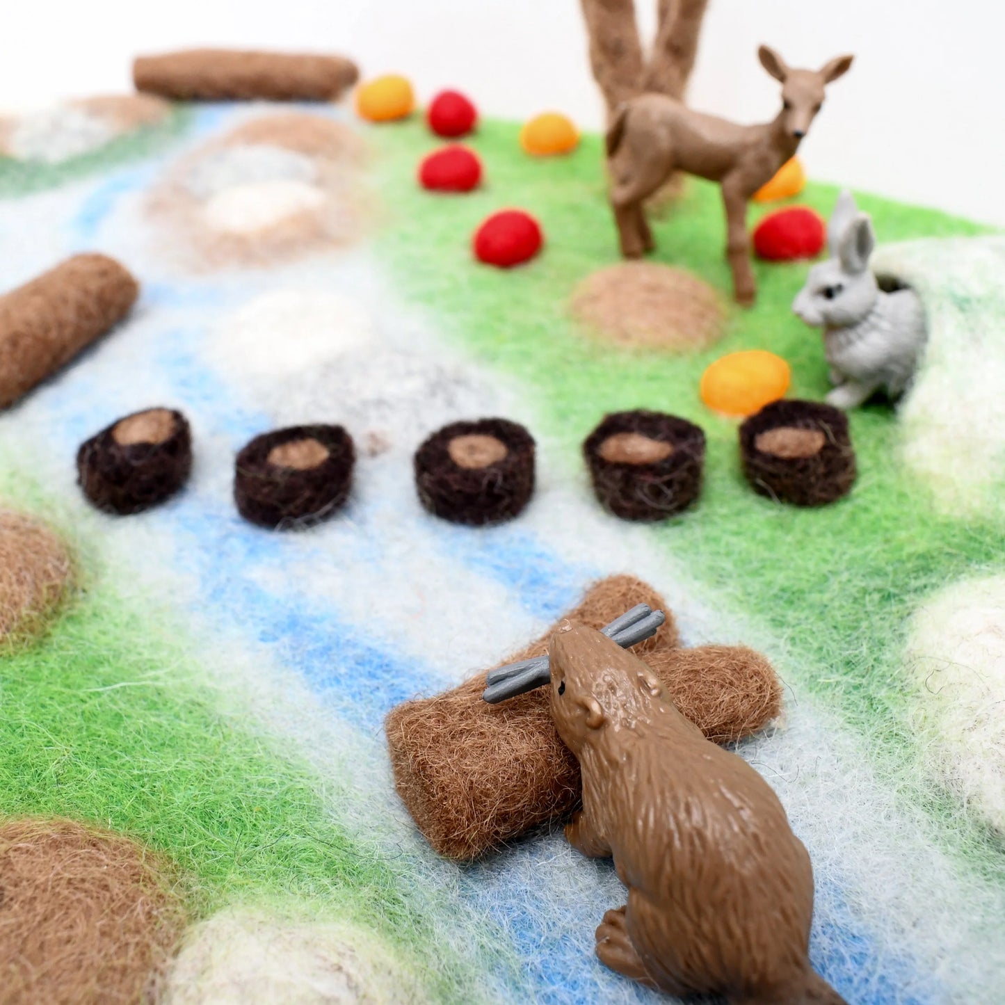 Felt Woodland River Play Mat Playscape