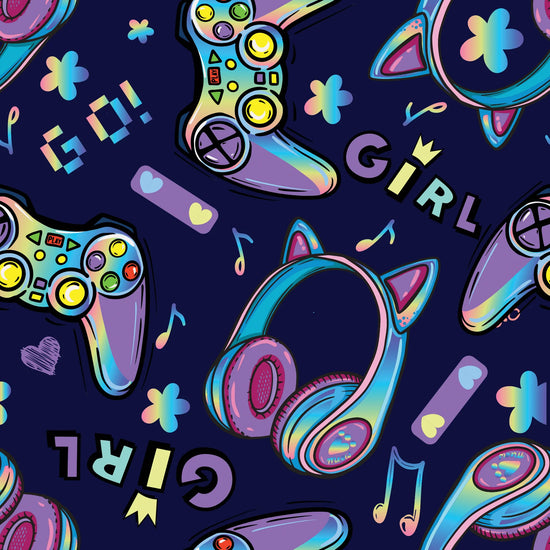 Large School Backpack - Girl Gaming