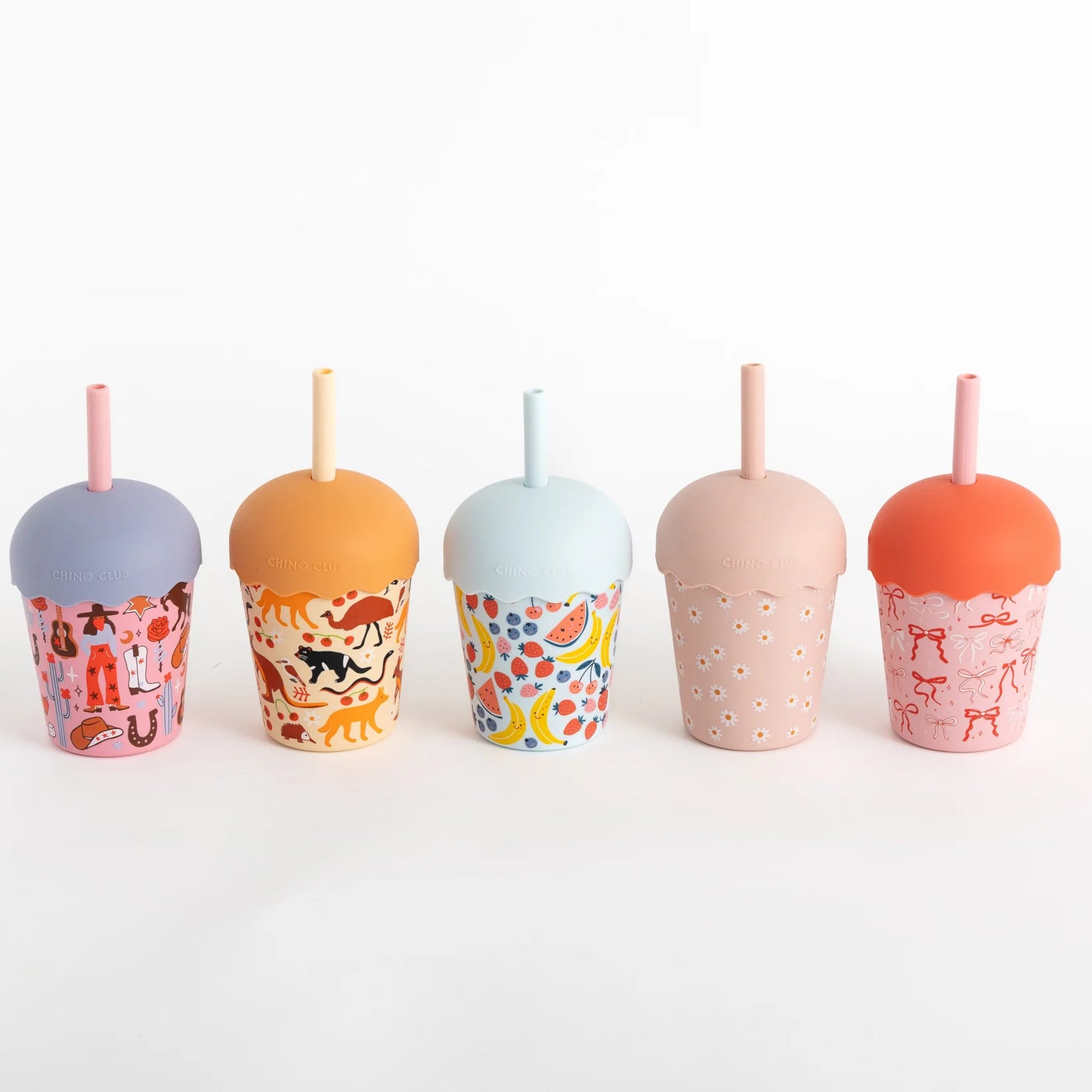 Smoothie Cup and Straw 200mls - Bows