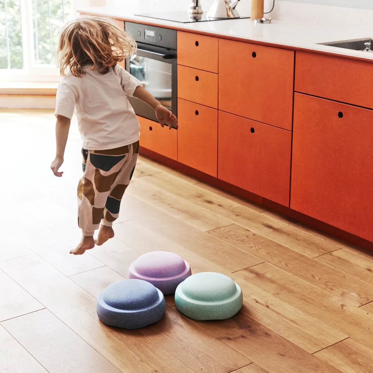 Stapelstein Balance Stepping Stones - Original size, Set of 3, Cool Pastel