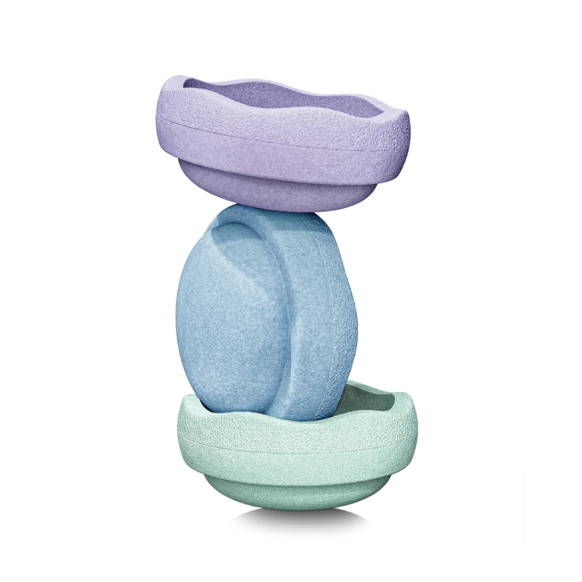 Stapelstein Balance Stepping Stones - Original size, Set of 3, Cool Pastel