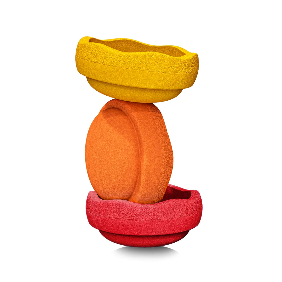 Stapelstein Balance Stepping Stones - Original size, Set of 3, Warm Classic