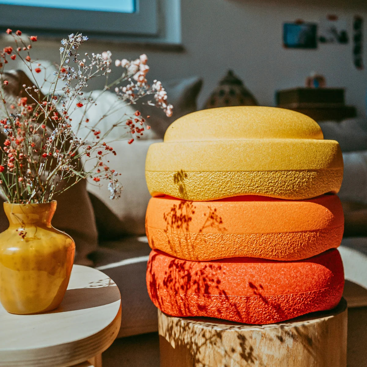 Stapelstein Balance Stepping Stones - Original size, Set of 3, Warm Classic