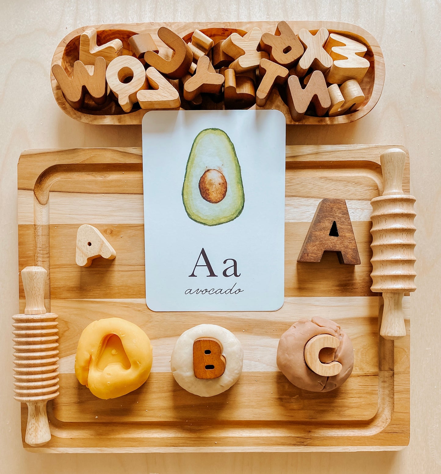 Wooden Upper Case Letters