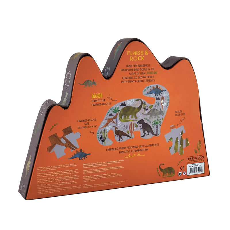 Shaped Jigsaw Puzzle 80 pc - Dinosaur