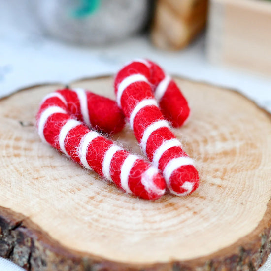 Felt Candy Canes - Set of 2 (Red)