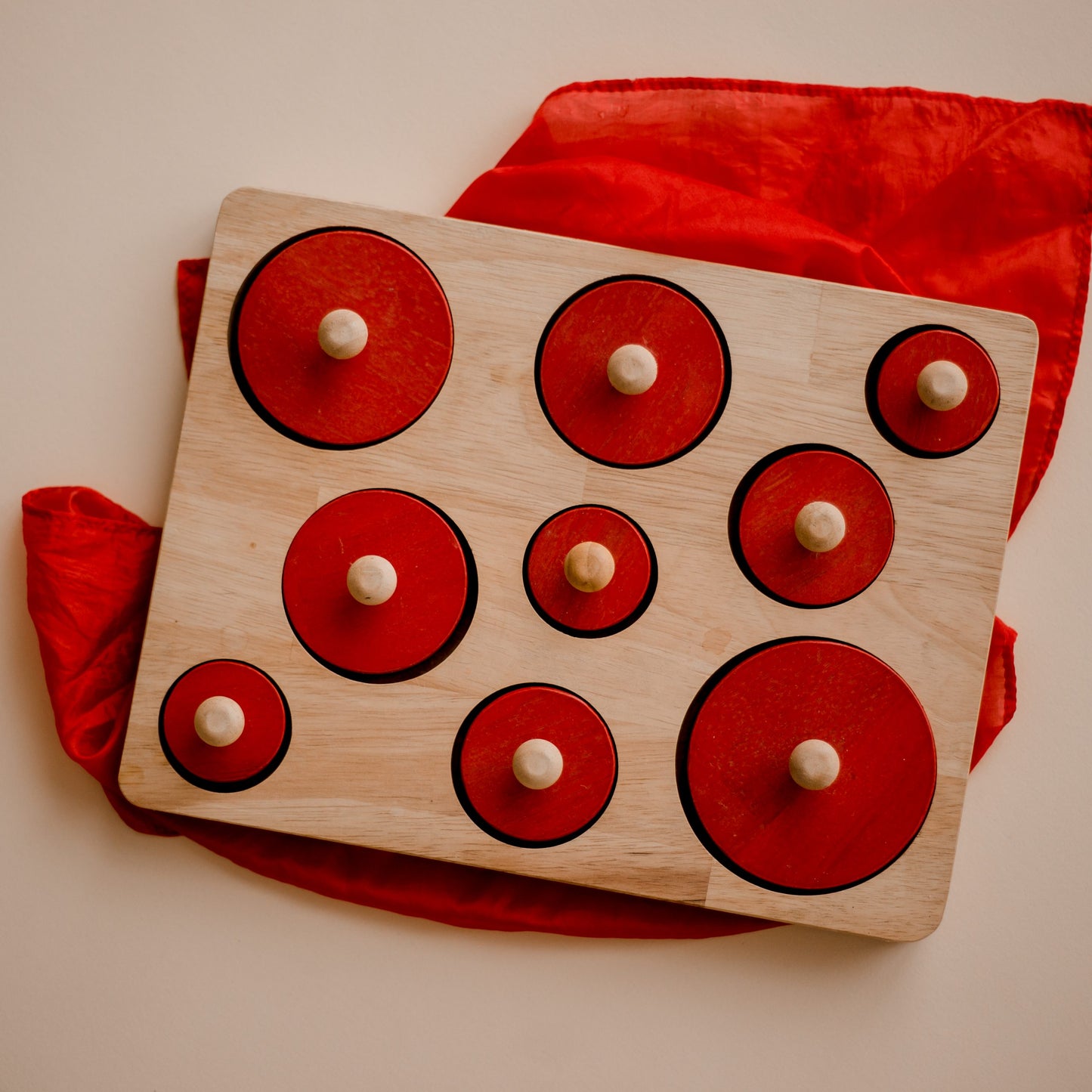 Wooden Peg Circle Puzzle