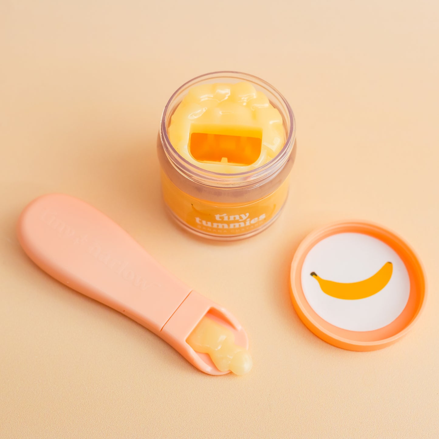 Tiny Harlow's Tiny Tummies - Banana Custard Puree Jar and Spoon