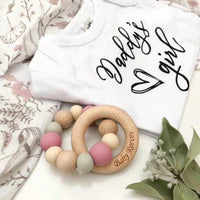 Silicone and Beech Wood Teether - Natural