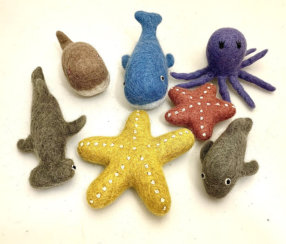 Felt Ocean Animal Set - 7 pieces