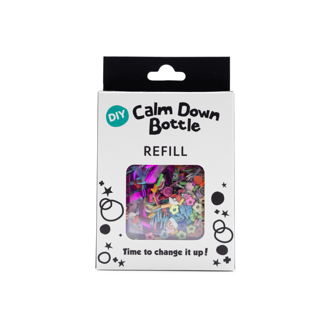 DIY Calm Down Bottle Refills - Rainbow