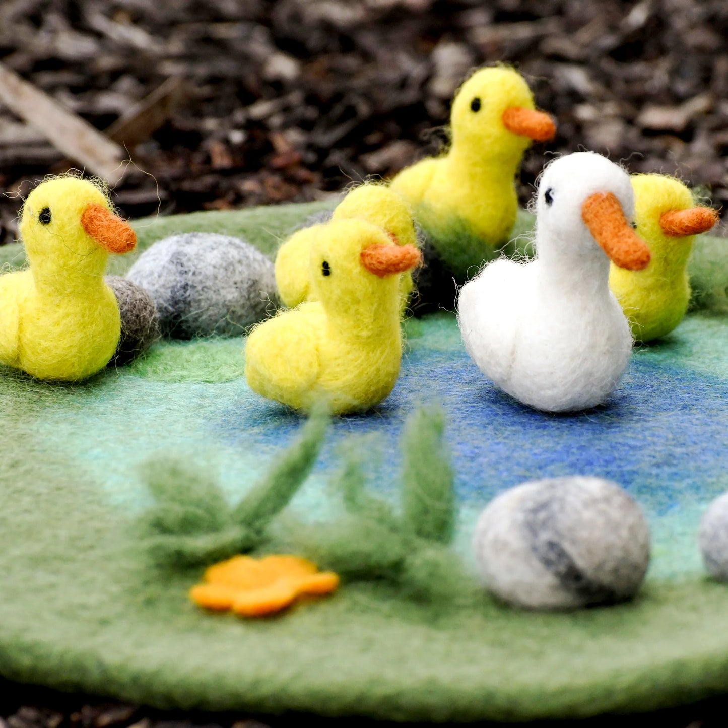 Felt Duck Pond Playscape with Ducks