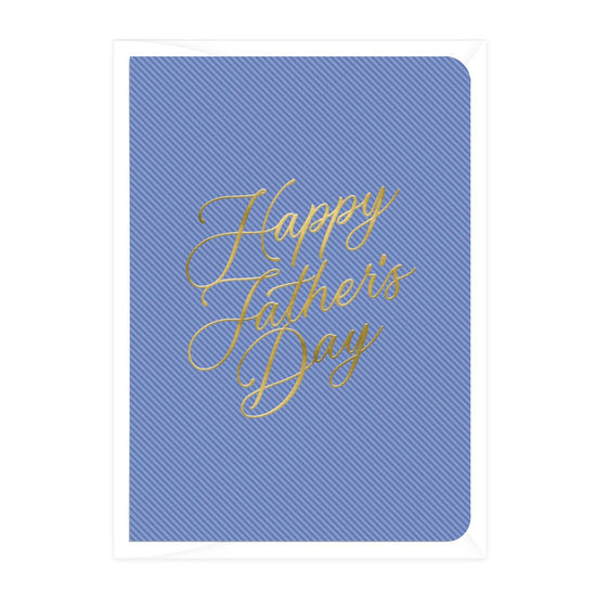'Happy Father's Day' Navy Pinstripe Greeting Card