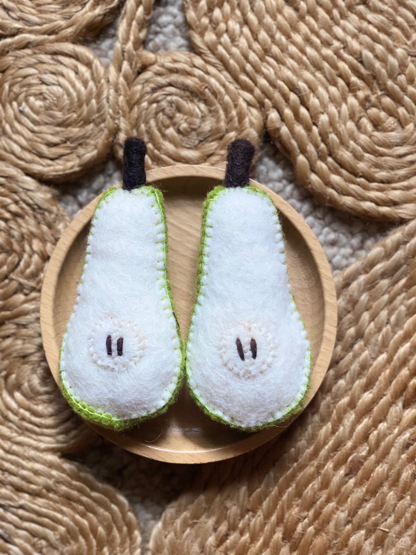 PRE ORDER - Felt Pear - Halves