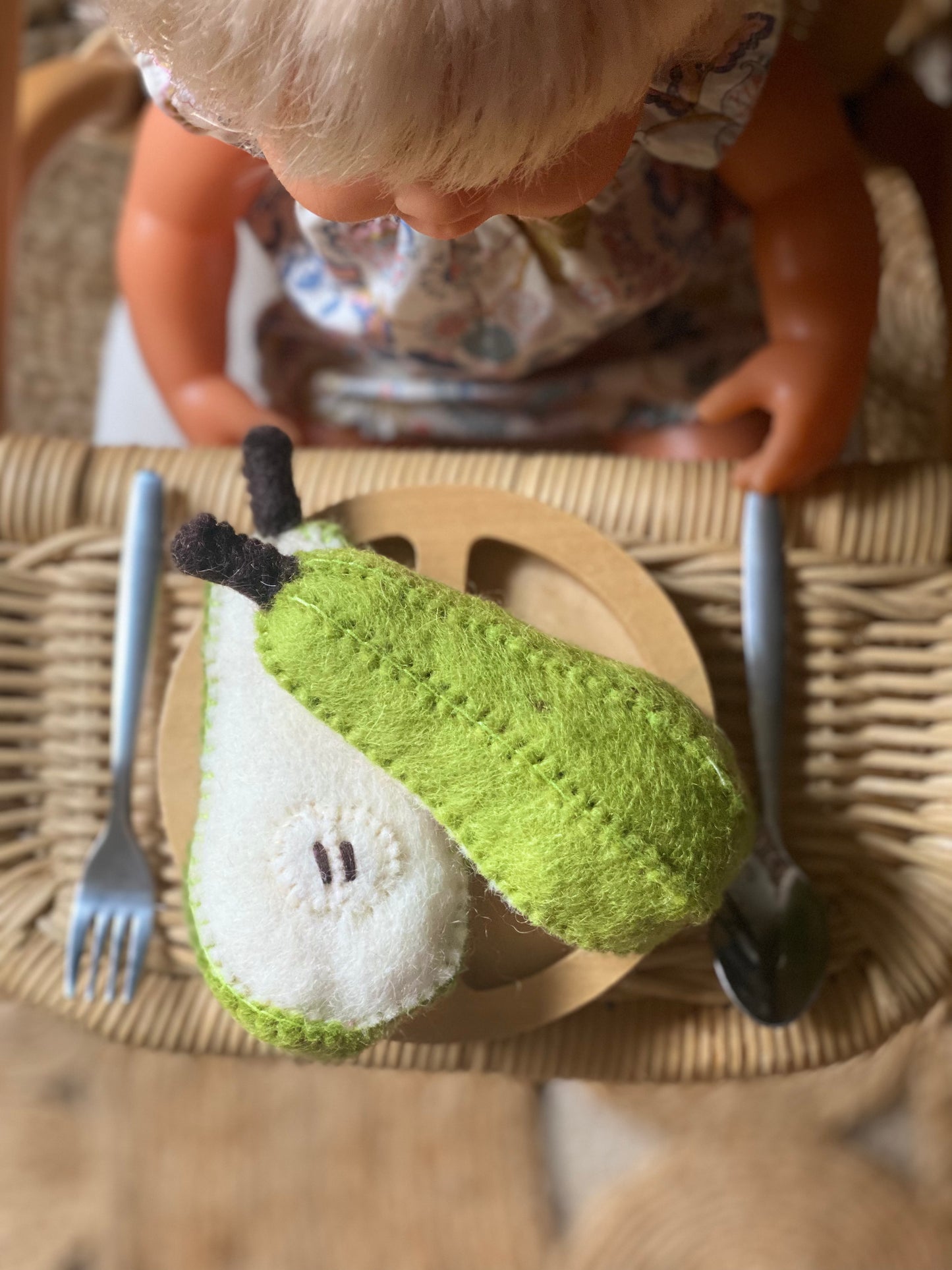 PRE ORDER - Felt Pear - Halves