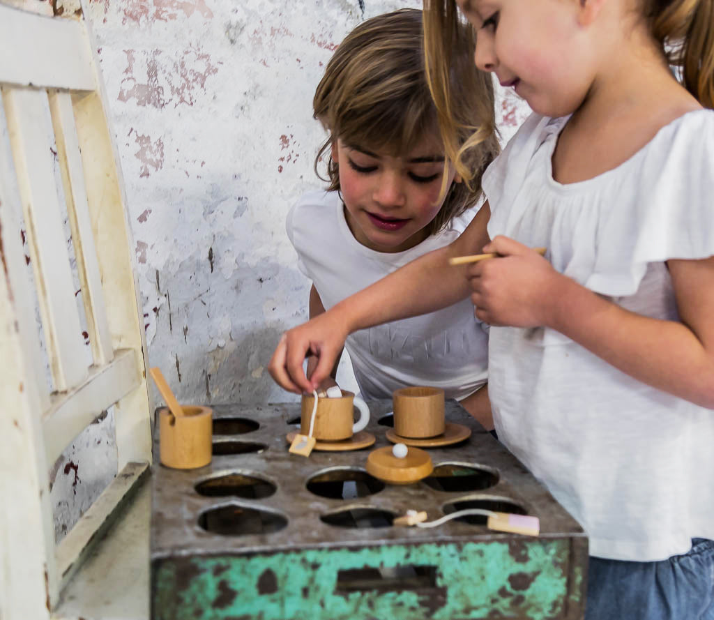 Wooden Tea Set