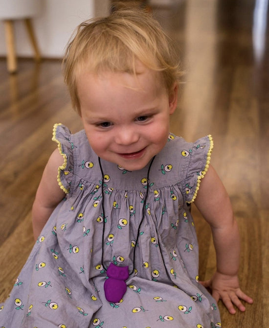 Chew Pendant - Owl - Multi colours