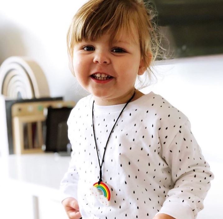 Chew Pendant - Rainbow - Multi colours