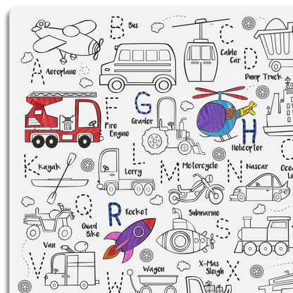 Wipeable Colouring In - Toot Toot Honk