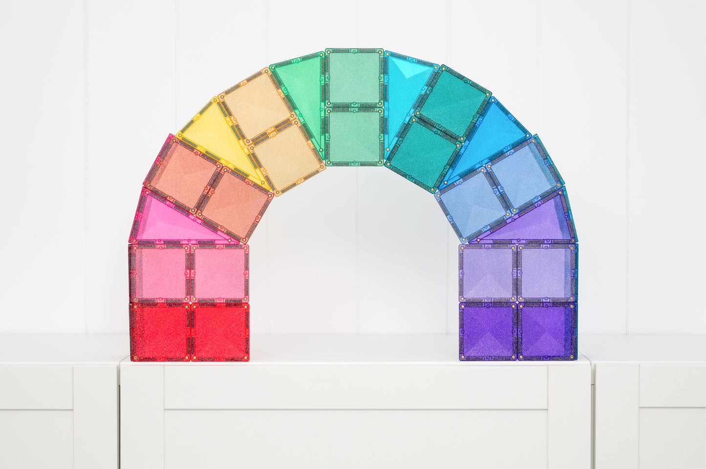 Connetix Magnetic Tiles - 48pc Glitter Pack - Castle - NEW!!!