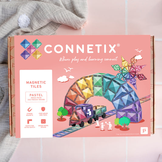Magnetic Tiles - 202 pc Pastel Mega Pack