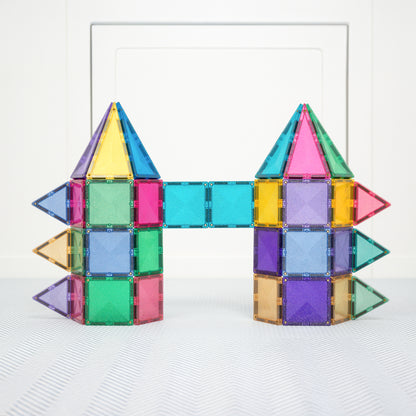 Connetix Magnetic Tiles - 48pc Glitter Pack - Castle - NEW!!!